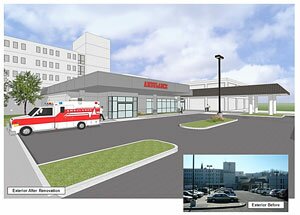 Artitst rendering of renovated ER at Sts. Mary & Elizabeth Hospital