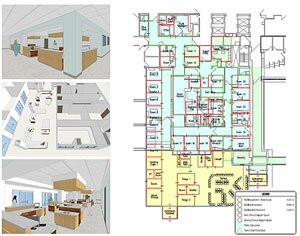 Floor plan of rennovated Emergency Room at Sts. Mary & Elizabeth Hospital